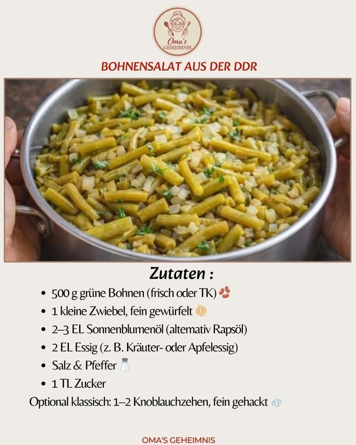 Bohnensalat mit Zwiebeln und Essig