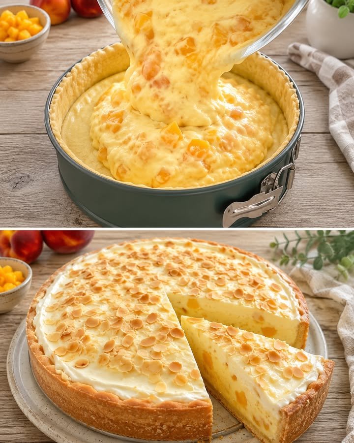 Mandarinen-Schmandkuchen mit Mandeln