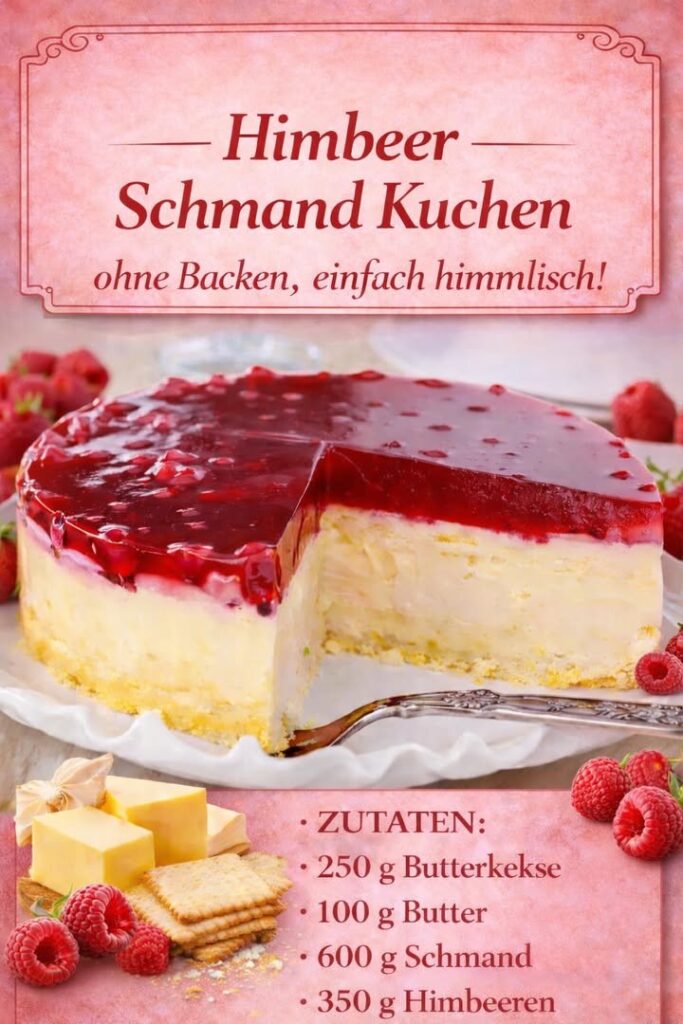 Himbeer-Schmandtorte ohne Backen
