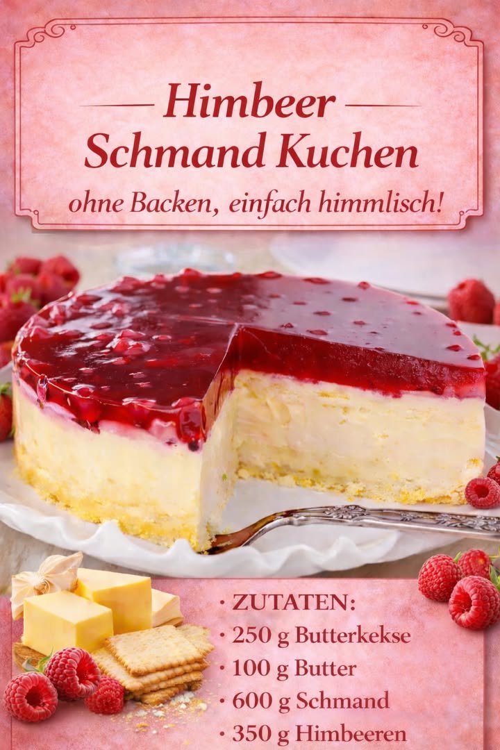 Himbeer-Schmandtorte ohne Backen