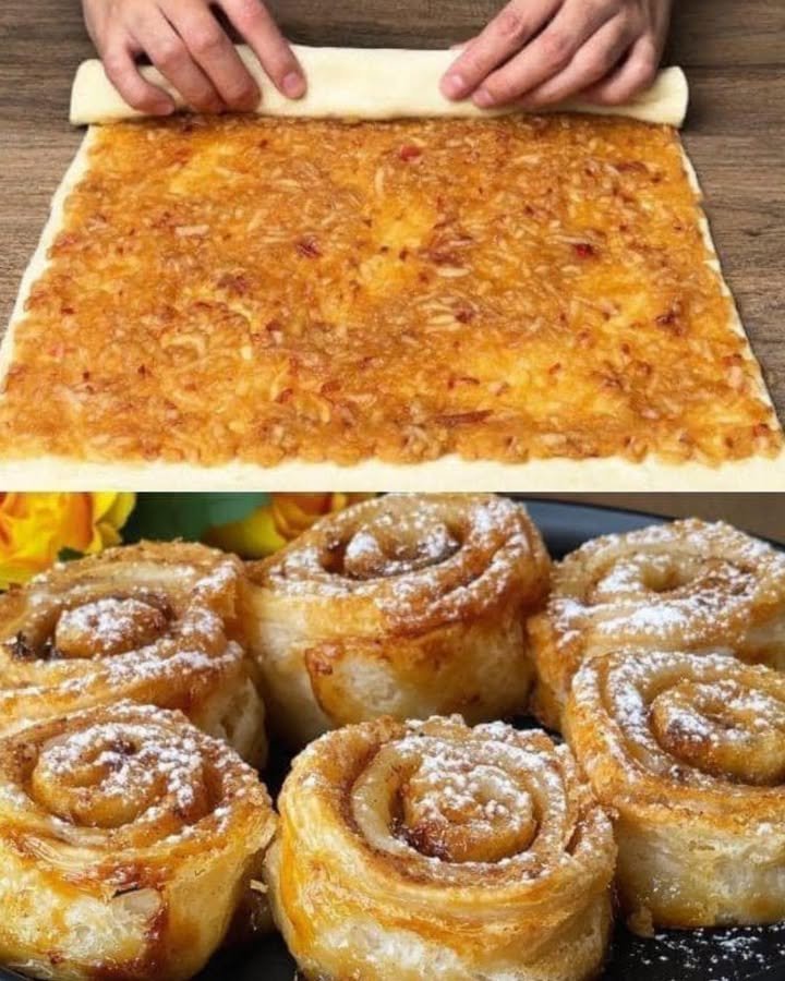 Apfel-Blätterteig-Schnecken
