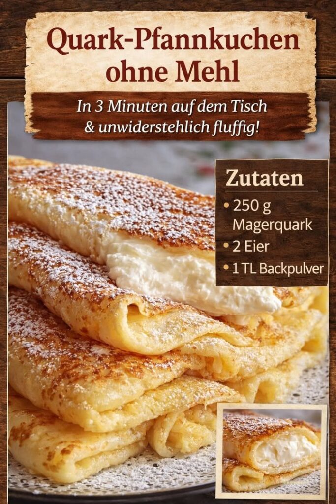 Quarkpfannkuchen ohne Weizenmehl