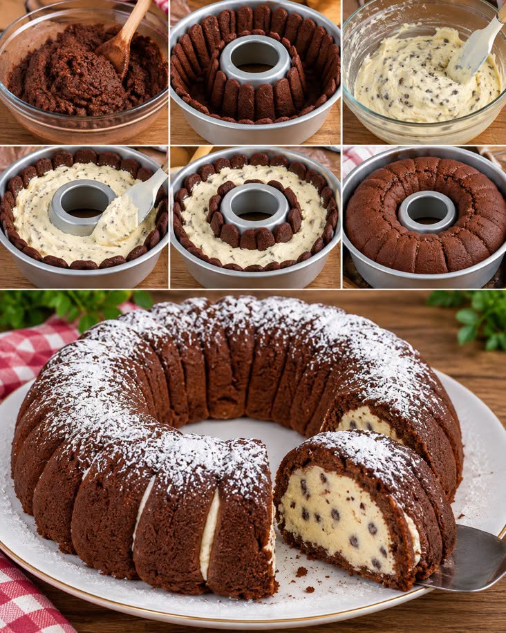 Ciambella al cioccolato con crema