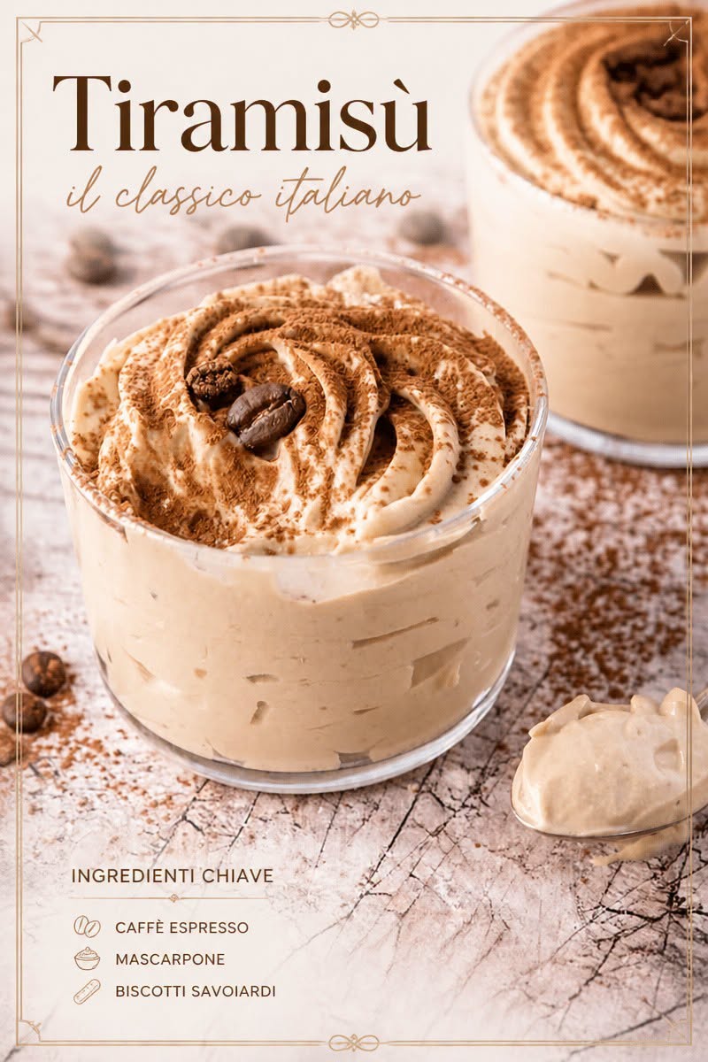 Crema al caffè soffice servita in coppette