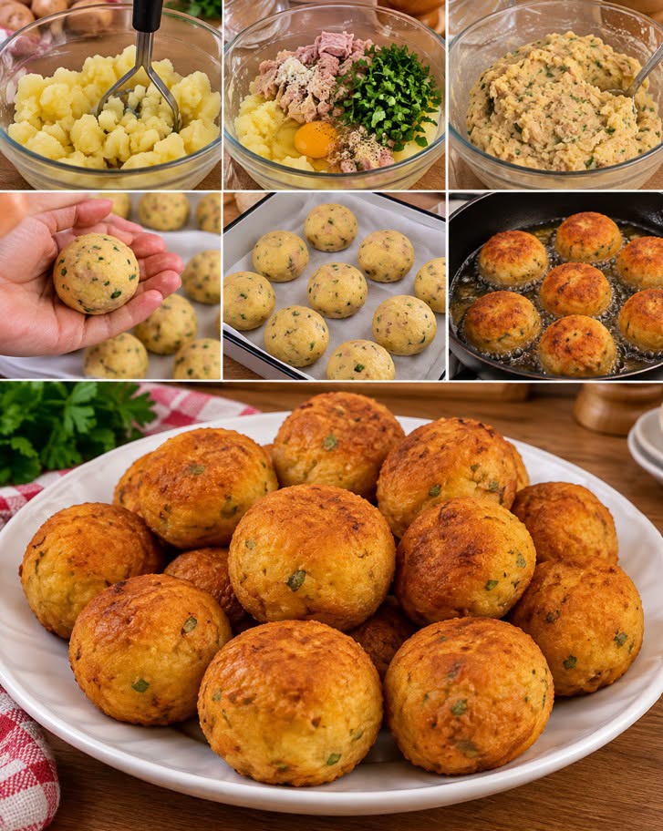 Polpette di patate e tonno dorate e croccanti