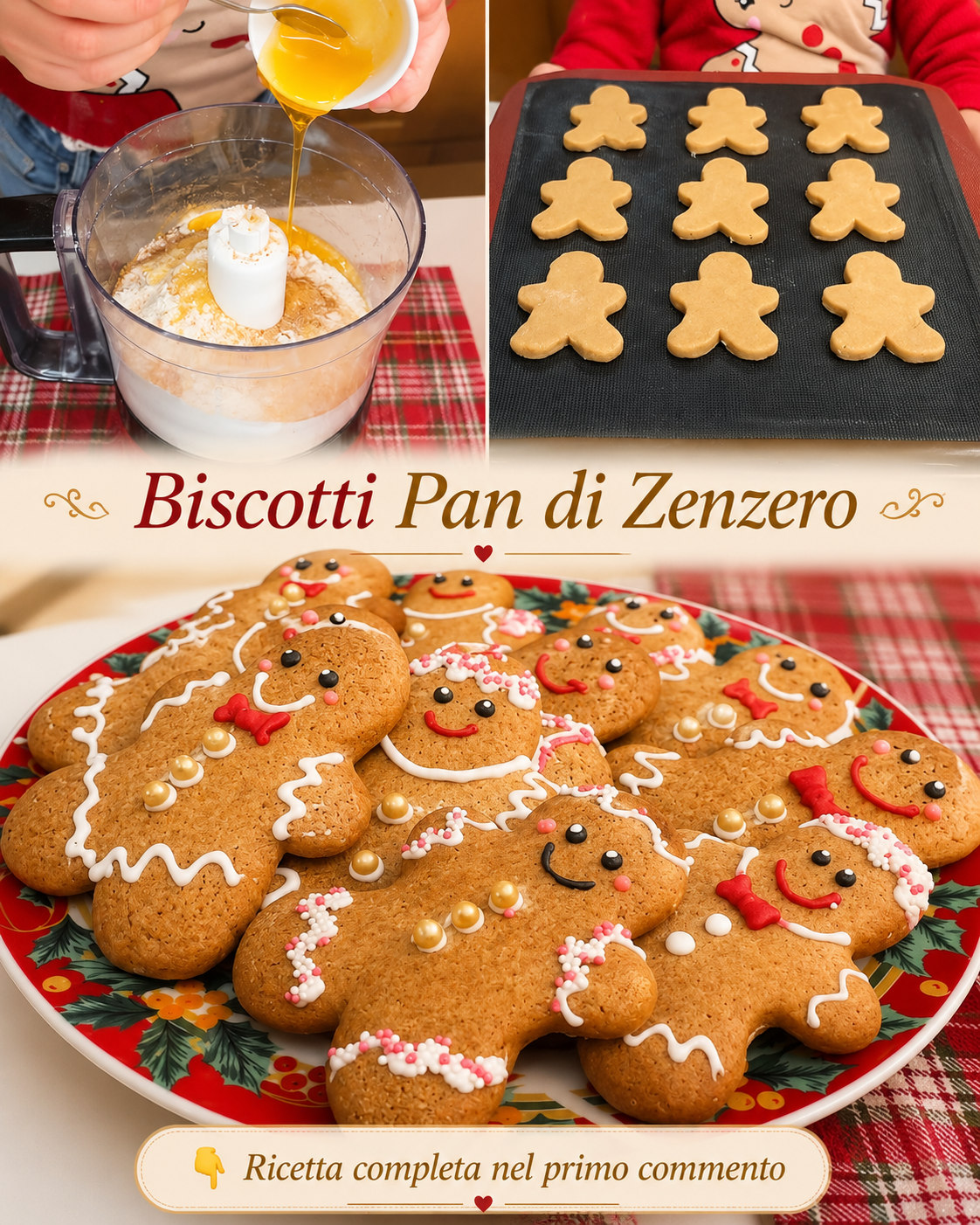 Omini di pan di zenzero decorati con glassa bianca