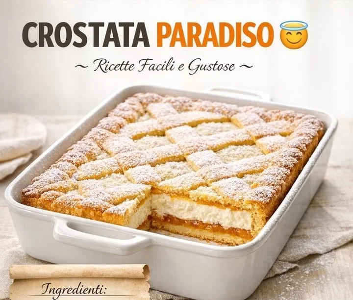 Crostata Paradiso con ricotta e confettura