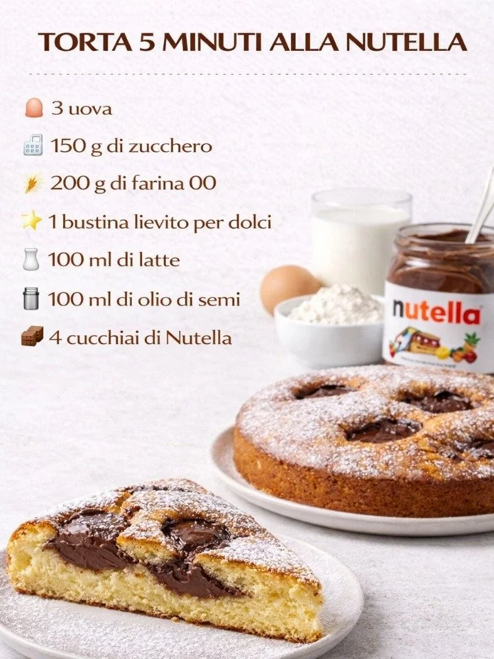 Torta alla Nutella con impasto al latte