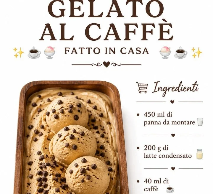 Gelato al caffè senza gelatiera
